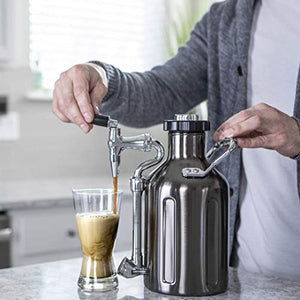 GrowlerWerks uKeg Nitro Cold Brew Coffee Maker, 50 oz, Black Chrome