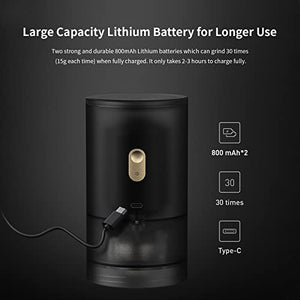 TIMEMORE Grinder Go Electric Coffee Grinder Capacity 60g with E&B Stainless Steel Conical Burr, Internal Adjustable Setting, Double Bearing Positioning, Portable Burr Coffee Grinders for Household