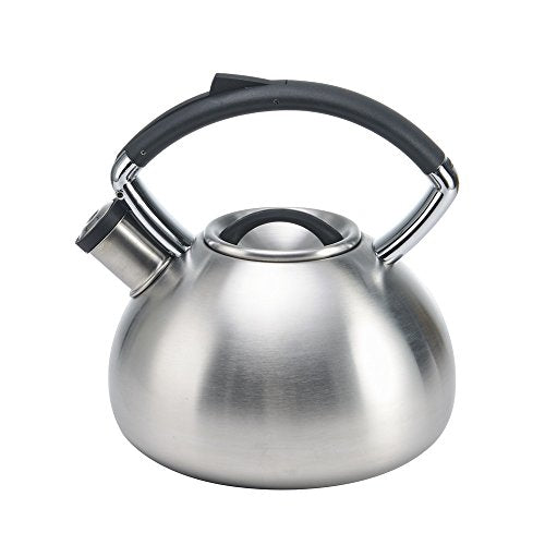 Copco Virtue Brushed Stainless Steel Tea Kettle, 2.3 quart, Silver