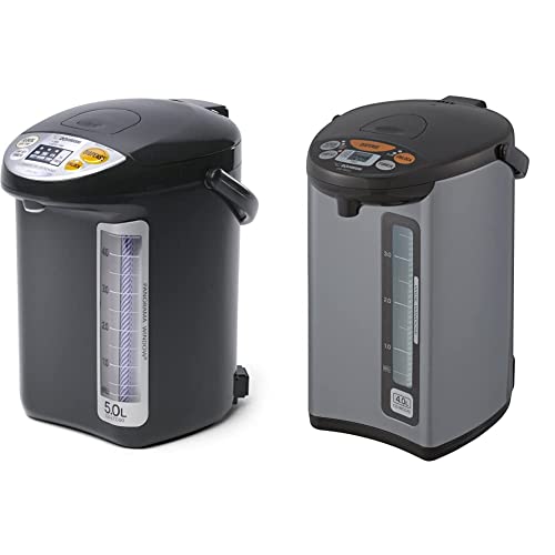 Zojirushi CD-LTC50-BA Commercial Water Boiler And Warmer, Black & Micom Water Boiler & Warmer, 135 oz. / 4.0 Liters, Silver