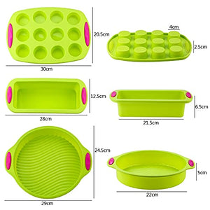 WCHCJ Silicone Household Rectangular Toast High Temperature Resistant Round Cake Mold Non-stick Oven Available Baking Tools (Color : A)