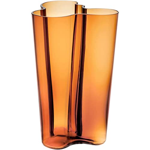 Iittala Aalto 1007881 Vase Glass Copper Coloured Dimensions 17 cm x 17 cm x 25 cm