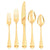 Hampton Forge Beechwood Gold-20 Flatware Set, Service for 4, Forged, 18/10, 24kt, 20-Piece, Silver and Gold
