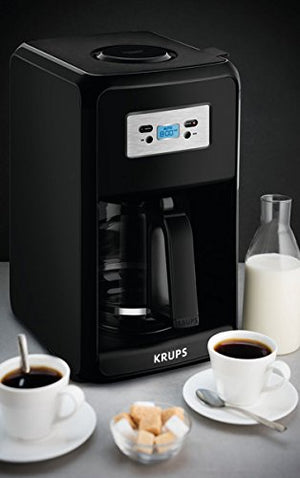 KRUPS Coffee Maker, Coffee Machine, LED Control Panel, 12 Cups, Black