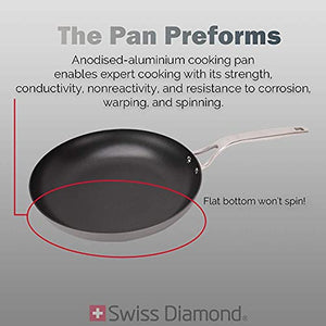 Swiss Diamond Hard Anodized Nonstick 8 Piece Cookware Set and Felt Pan Protector Set