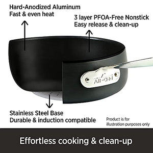 All-Clad HA1 Nonstick Hard Anodized Everyday Pan with Lid and Potholders, 12 inch, Black