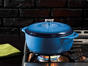 Lodge EC6D33 Enameled Cast Iron Dutch Oven, 6-Quart, Blue