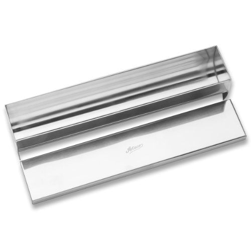 Ateco Stainless Steel Terrine Mold with Cover, Round Bottom, 11.75 by 2.25-Inches