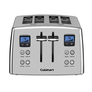 Cuisinart CPT-435P1 4-Slice Countdown Motorized Toaster, Stainless Steel & JK-17P1 Electric Cordless Tea Kettle, 1.7-Liter Capacity with 1500-Watts, Stainless Steel
