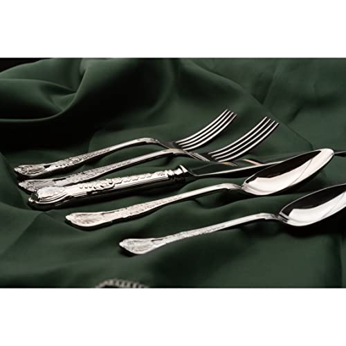 OTW PAVILION 40 Piece Flatware Set For 8, 18 10 Stainless Steel Silverware  Set, Classic imperial design, Knife/Fork/Spoon & Long Teaspoon/Salad Fork