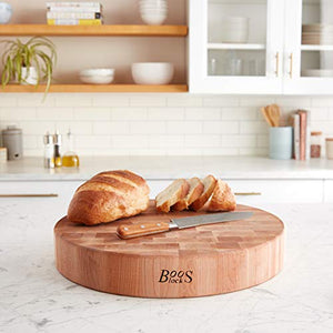 John Boos Block CCB183-R Classic Collection Maple Wood End Grain Round Chopping Block, 18 Inches Round x 3 Inches