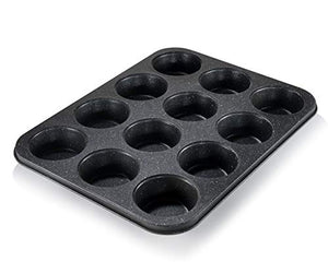 Granite Stone Pro 5 Piece Bakeware Set, 0.8MM Gauge, Durable Nonstick Surface, Oven Safe 550°F with No Warping, Dishwasher Safe, Cookie Sheet, Muffin Pan, Loaf Pan & Round Pan and XL Rectangular Tray
