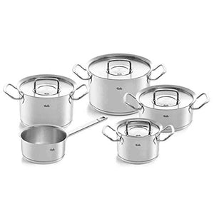 Fissler Pure-Profi Collection Stainless Steel Cookware Set, 9 Piece
