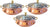 Craft-View Copper Set of 3 Casserole Dish Serving Indian Food Daal Curry Handi Bowl With Glass Lid Capacity 1200 ML CV-11