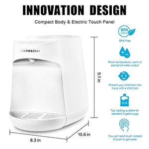 Water Boiler and Warmer, 3s Instant Hot Water Dispenser, 1~3 Gallon Electric Countertop Hot, Warm, Room Water Dispenser for Coffee, Tea, Baby Formula