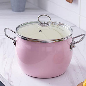GyLazhuziz Cooking Pan, Style Soup Pot, Enamel Cooking Pot，High-end Cookware, Large Capacity Saucepan (Color : Green)