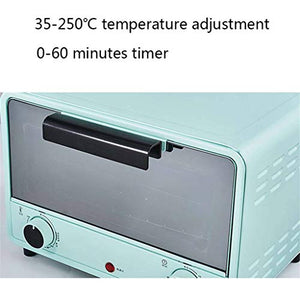 12L Mini Oven Electric Toaster Adjustable Temperature Control 3D Recirculation Home Baking Cake Pizza Multifunction 750W-blue