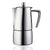 Minos Moka Pot Espresso Maker: Makes 6 Espresso Shots Suitable for Ceramic, Gas and Electric Stovetop - Stainless Steel With Flat Bottom and Heatproof Handle, Wear and Scratch-Resistant