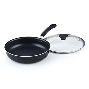 Cook N Home 10.5-Inch/3.5 Quart Nonstick Deep Saute Fry Pan/Jumbo Cooker with Lid, Black