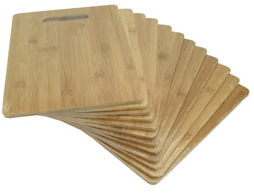 Bulk Plain Bamboo Cutting Board (Set of 12) | For Customized, Personalized Engraving Purpose | Wholesale Premium Bamboo Board (Rectangular 12" X 9")