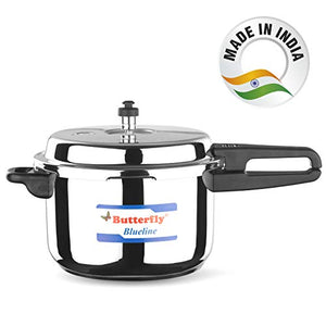 Butterfly Blue Line Stainless Steel Pressure Cooker, 7.5-Liter