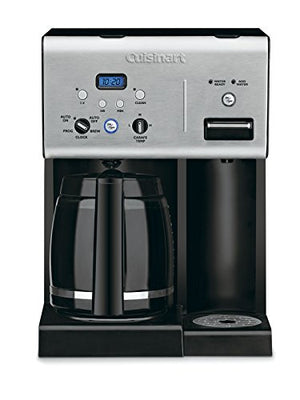 Cuisinart Coffee Plus 12-Cup Programmable Coffeemaker and Hot Water System, Black/Stainless & DBM-8P1 Supreme Grind Automatic Burr Mill Coffee Grinder, Stainless Steel, 6.0"(L) x 7.13"(W) x 10.75"(H)