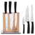 Schmidt Brothers - Carbon 6, 7-Piece Knife Set, High-Carbon Stainless Steel Cutlery with Midtown Acacia and Acrylic Magnetic Knife Block