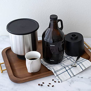 ESPRO Cold Brew Kit - for Ice Coffee Brewing, 64 Ounce Growler, Brushed Stainless Steel