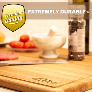 Pureboo Premium Organic Extra Large Bamboo Cutting Board / Serving Tray/ Chueteria - 31.5"W x 18"D x 0.75"H - XL Drip Groove - Heavy Duty Chopping Board - Butcher Block