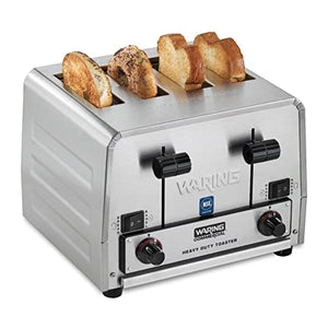 Waring Commercial WCT850RC 4-Slice Heavy Duty Commercial Pop-Up Bread/Bagel Toaster, 120V, 1800W, 5-15 Phase Plug