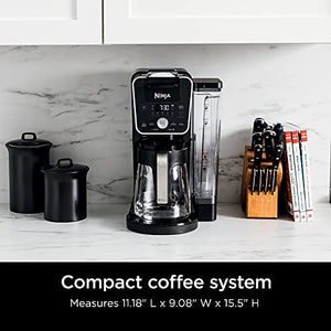 Ninja CFP201 DualBrew System 12-Cup Coffee Maker, Single-Serve for Grounds & K-Cup Pod Compatible, 3 Brew Styles, 60-oz. Water Reservoir & Carafe, Black