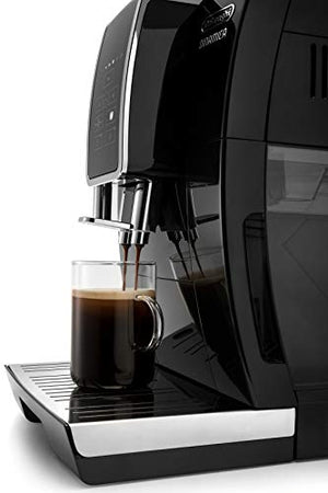 De'Longhi ECAM35020B Dinamica Automatic Coffee & Espresso Machine TrueBrew (Iced-Coffee), Burr Grinder + Descaling Solution, Cleaning Brush & Bean Shaped Icecube Tray, Black