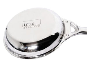 True Induction Stainless Steel Multi-ply Clad Dishwasher Safe Gourmet Small Saute Pan (Egg Skillet)