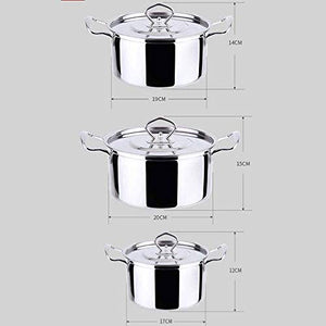 Nonstick Kitchen Cookware Set Cooking Pot Pans Set Pots & Pans Woks & Stir-Fry Pans Pots And Pans Set,Nonstick Cookware Pots And Pans Set Stainless Steel Saucepan Set 3 Piece, Luxury Kitchenware Set