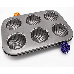 PDGJG Carbon Steel Cake Mold for Chocolate Cookie Shell Mould Cream Pastries DIY Accessories Biscuit Dessert Baking Molds