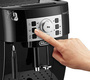Delonghi super-automatic espresso coffee machine with an adjustable grinder, manual cappuccino maker, for brewing espresso, cappuccino, latte. ECAM22110B MagnificaS