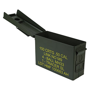 HMF 70010 Caja de Munición, US Ammo Box, Caja de Metal, 27,5 x 17,5 x 9,5 cm, Verde