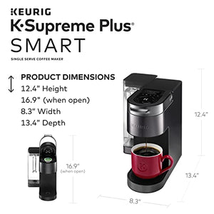 Keurig K-Supreme Plus SMART Single Serve Coffee Maker with Keurig Milk Frother for Hot and Cold Milk Foam