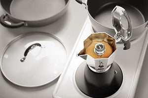 Bialetti Brikka, Caffettiettiera in Alluminio per caffè con Doppia Crema, 4 Tazze