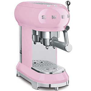 Smeg ECF01RDUS 50s Retro Style Espresso Machine - Pink