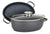 Viking Culinary 3-in-1 8.6 Qt Die Cast Oval Roaster with Glass Basting Lid,Gray,40041-1632C