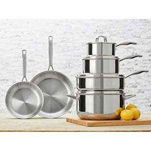JA Henckels International 10-piece Tri-ply Stainless Steel Cookware Set