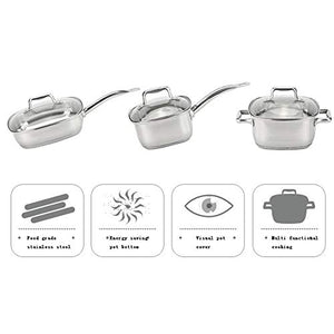 Viinice Cookware set Professional Kitchen Cookware Set Stainless Steel Suitable For All Cooktops Including Induction Cooker Pan Sets non-stick frying pan, medical stone frying pan,