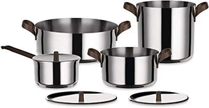 Alessi edo Cookware set, steel,brown
