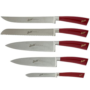 Berkel Elegance Sense Red 5 pc Knife Block/ Red Knife Block / 5 Set of Knives Included / Set of knives for different uses / Designed so that you always have the perfect knife / Elegant Knife Block