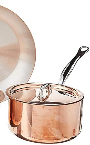 Mauviel Made In France M'Heritage Copper M150S 5-Piece Cookware Set, Cast Stainless Steel Handles.
