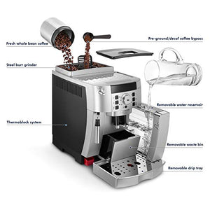 De'Longhi ECAM22110SB Espresso Machine, 13.8", Silver