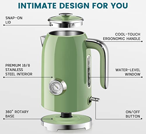 ShanSon Electric Kettle with Tea Infuser 1.7L Temperature Control Glass  Electric Tea Kettle 1500W Fast Heating Water Boiler BPA Free Electric  Teapot
