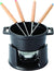 STAUB Cast Iron Mini Fondue Set, 10cm/3.94, Black