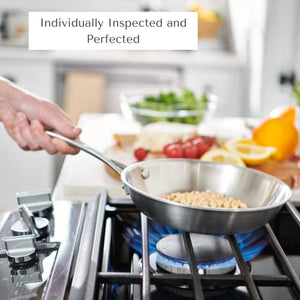 American Kitchen Triple Threat Premium Tri-Ply Stainless Steel Skillet Cookware Set - 3 Piece